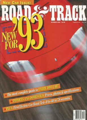 ROAD & TRACK 1992 OCT - MUSTANG COBRA, 5 BEST DRIVERS
